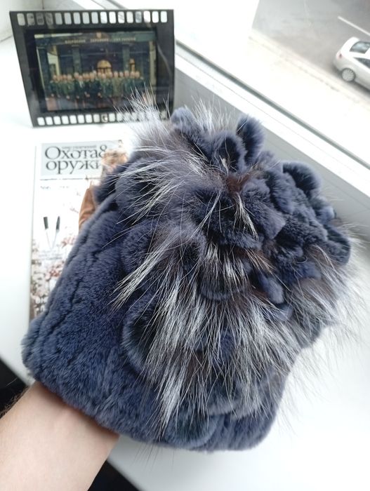 Меховая зимняя шапка для женщин, мех кролика рекс