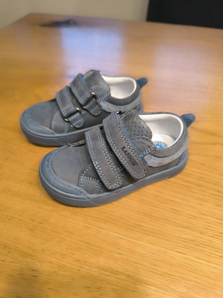 Półbuty Lasocki Kids 23 skórzane niebieskie adidasy