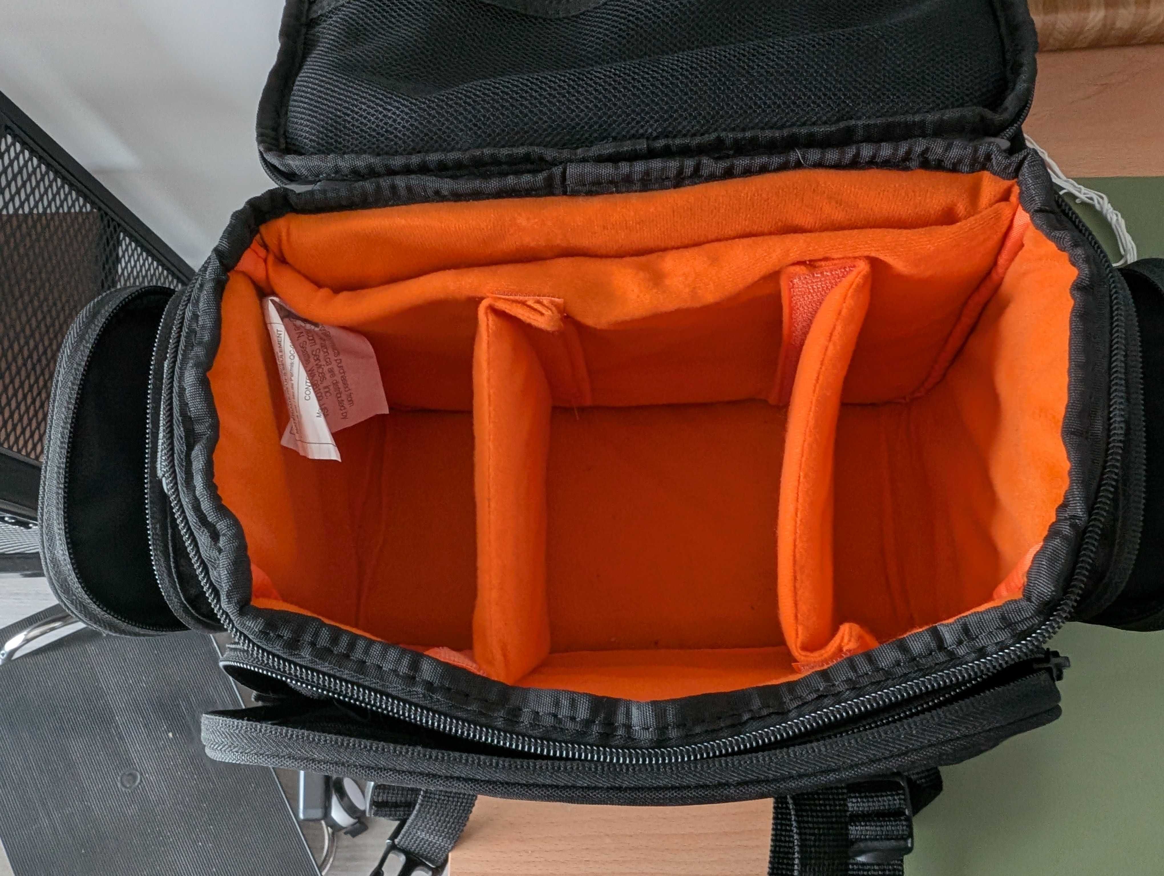 Mala de ombro para câmara fotográfica e acessórios,