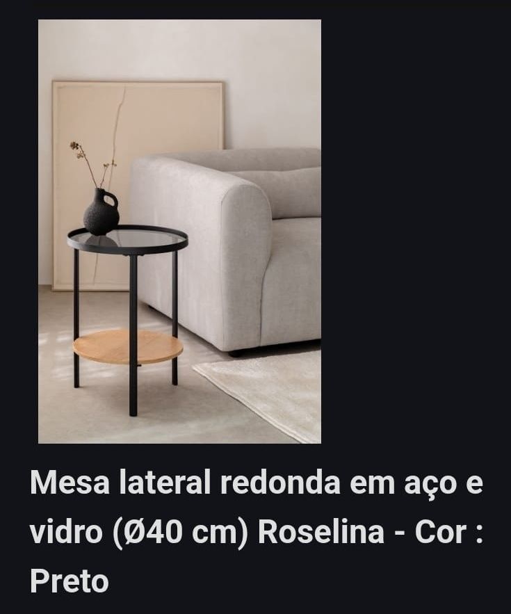Mesa lateral redonda