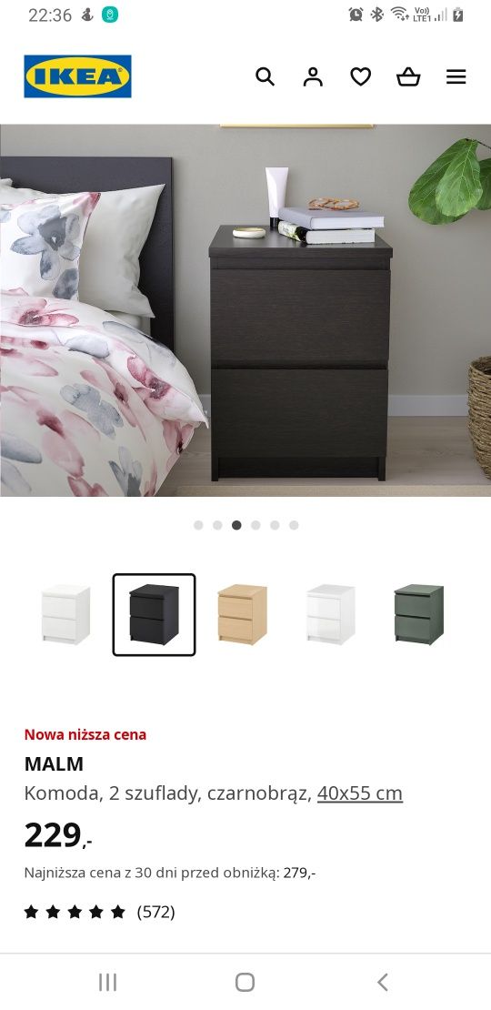 Szafka nocna ikea malm