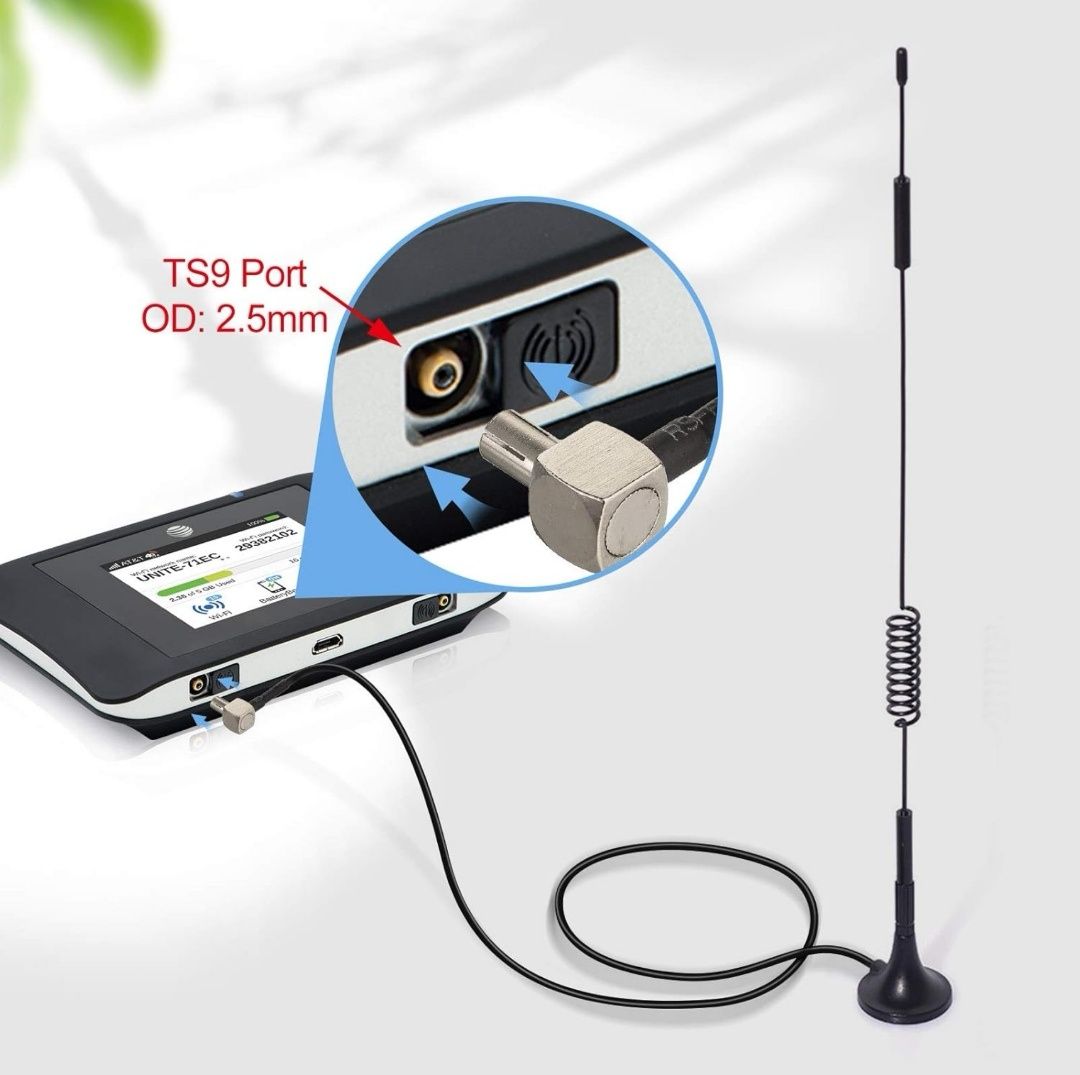 Bingfu Antena 4G LTE Omni TS9 adapter magnetyczny LTE 4G kom 2 szt