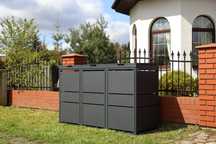 Zabudowy koszy Top Box Obudowy koszy Osłona kosza 3x240L Premium