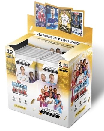 Caixa com 32 Saquetas Match Attax 2025/26 Uefa Champions League Topps