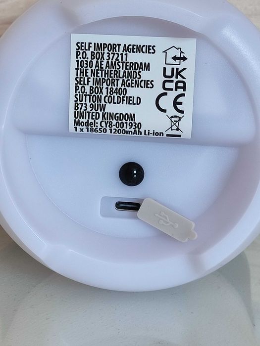 LED світильник різнокольоровий, нічник, з аккумулятором