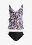 B.P.C tankini w kolorowe kwiatuszki z falbanką r.44