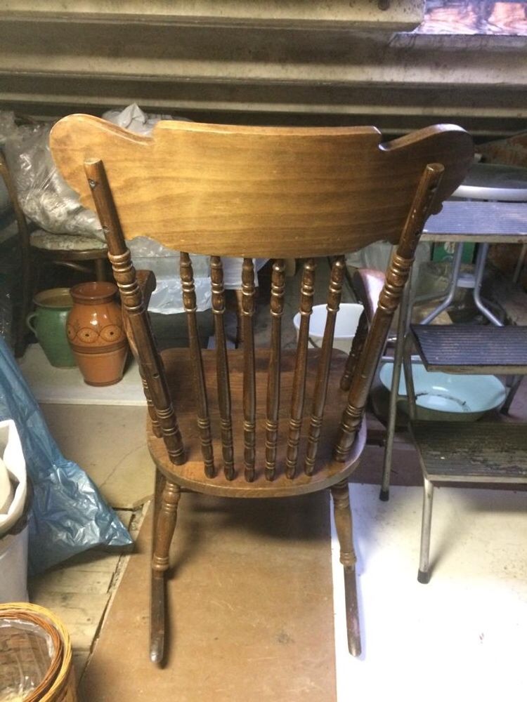 Fotel krzesło drewniany bujany holenderski