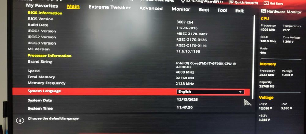 Komputer I7 32 GB RAM GTX1080 4K