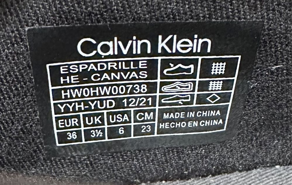 Espadryle Calvin Klein