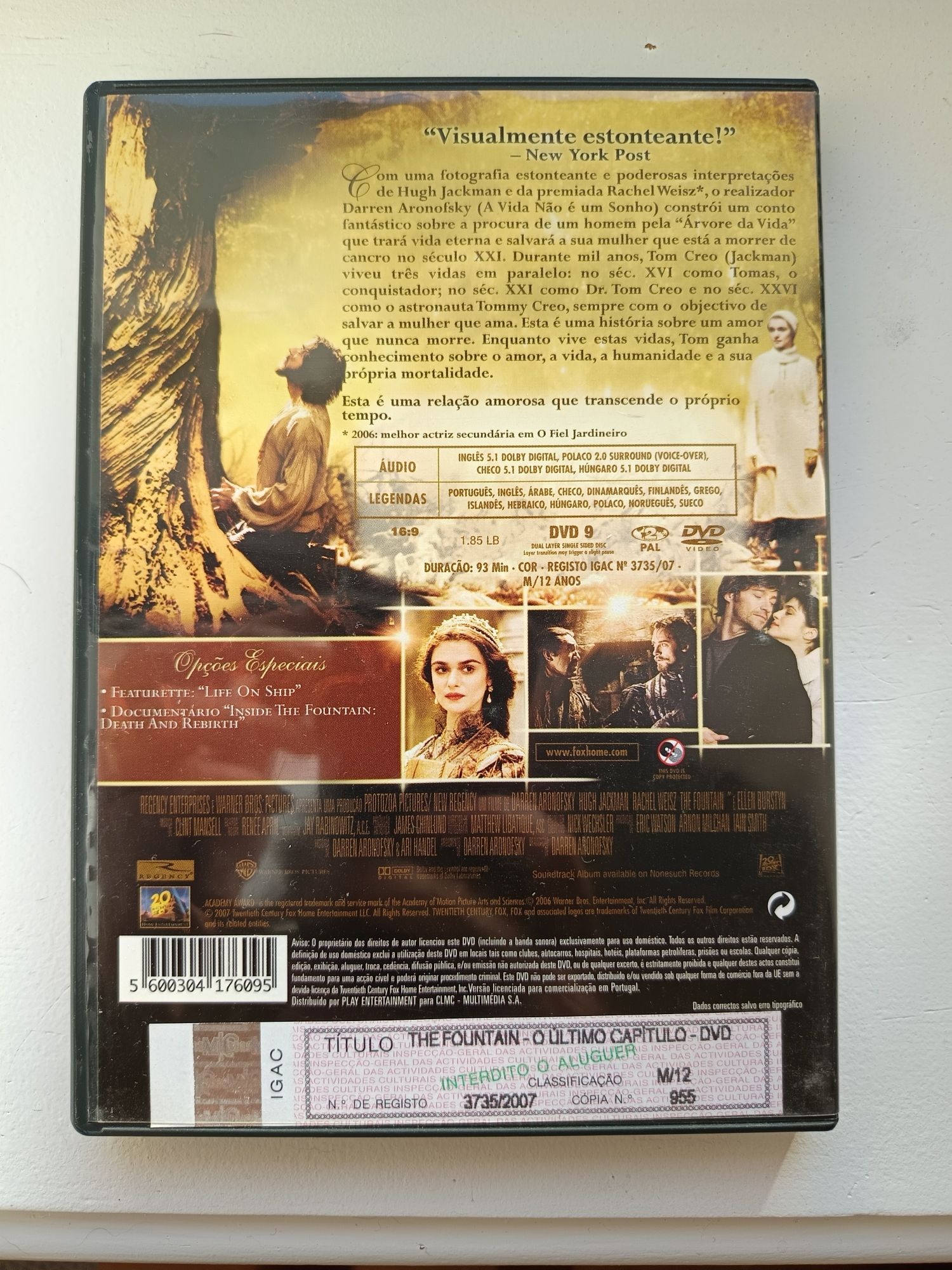 DVD The Fountain o último capítulo