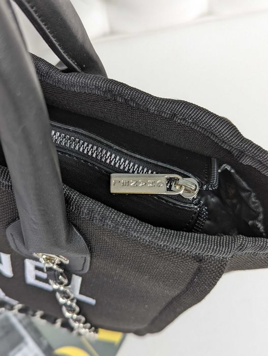 Сумка в стилі Chanel велика шопер чорна