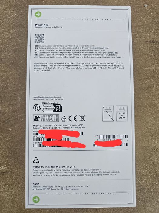 iPhone 17 Pro 1TB Novo / Selado / Garantia