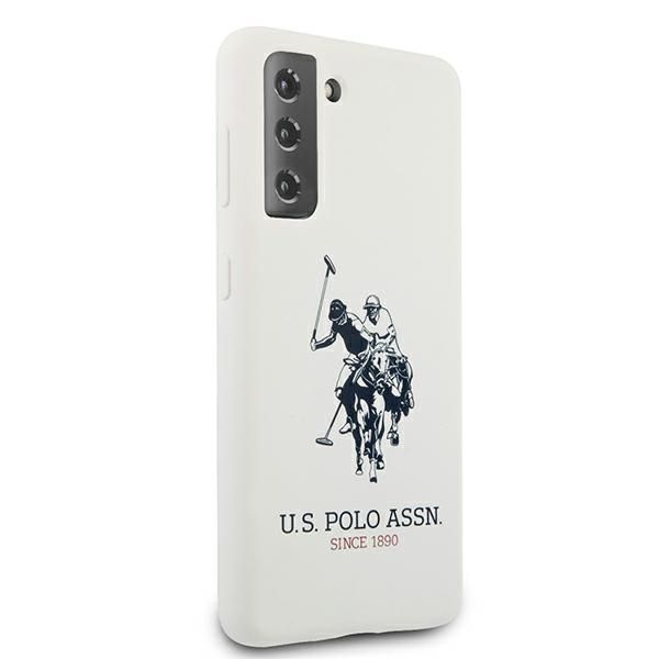 Etui Us Polo Ushcs21Mslhrwh S21+ G996 Biały/White Silicone Logo