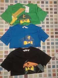 Nowe Koszulki t-shirt bluzki h&M 134/140 LEGO ninjago