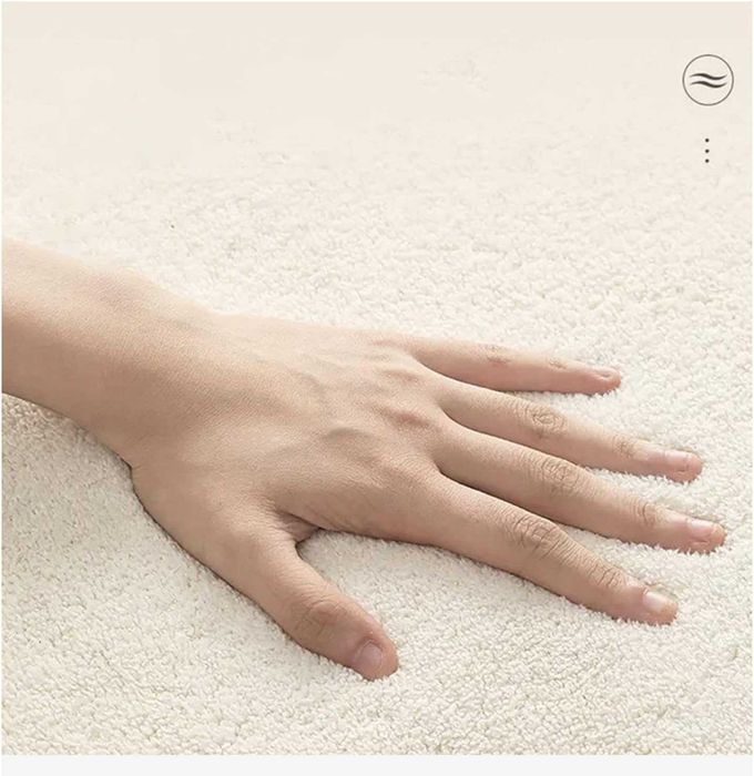 Tospass Okrągły dywan, 200 cm, beżowo-biały, do salonu