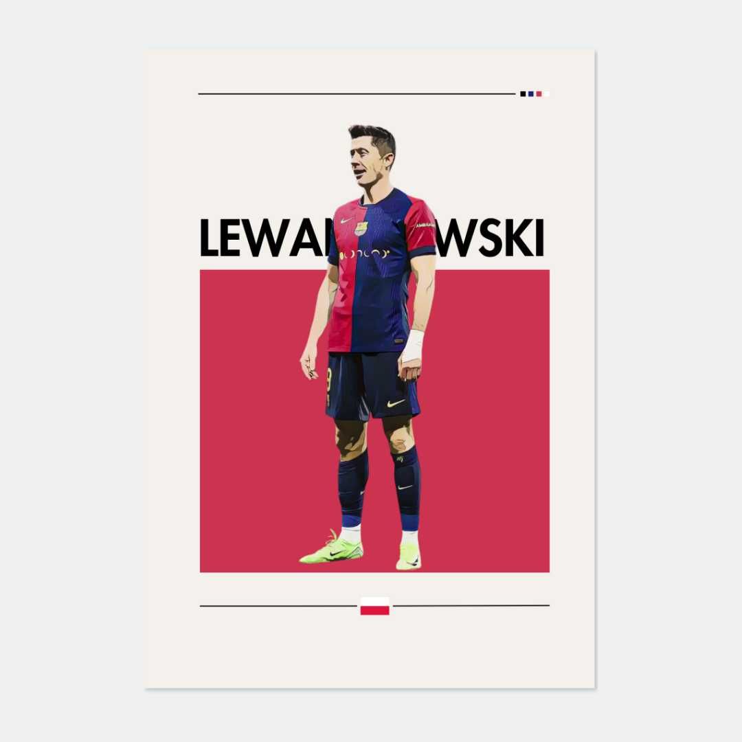 Plakat Robert Lewandowski A3 - FC Barcelona, wysoka jakość
