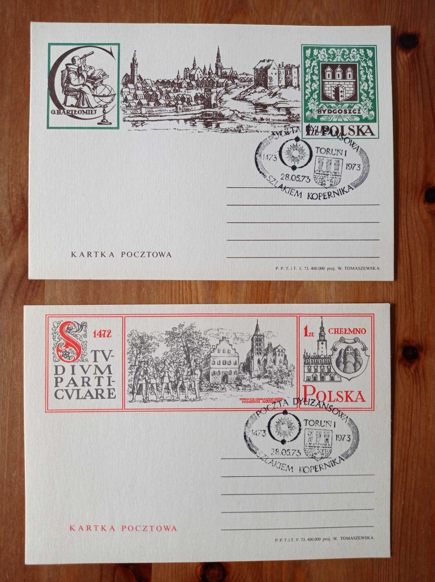 karty pocztowe Poczta Dyliżansowa Szlakiem Kopernika