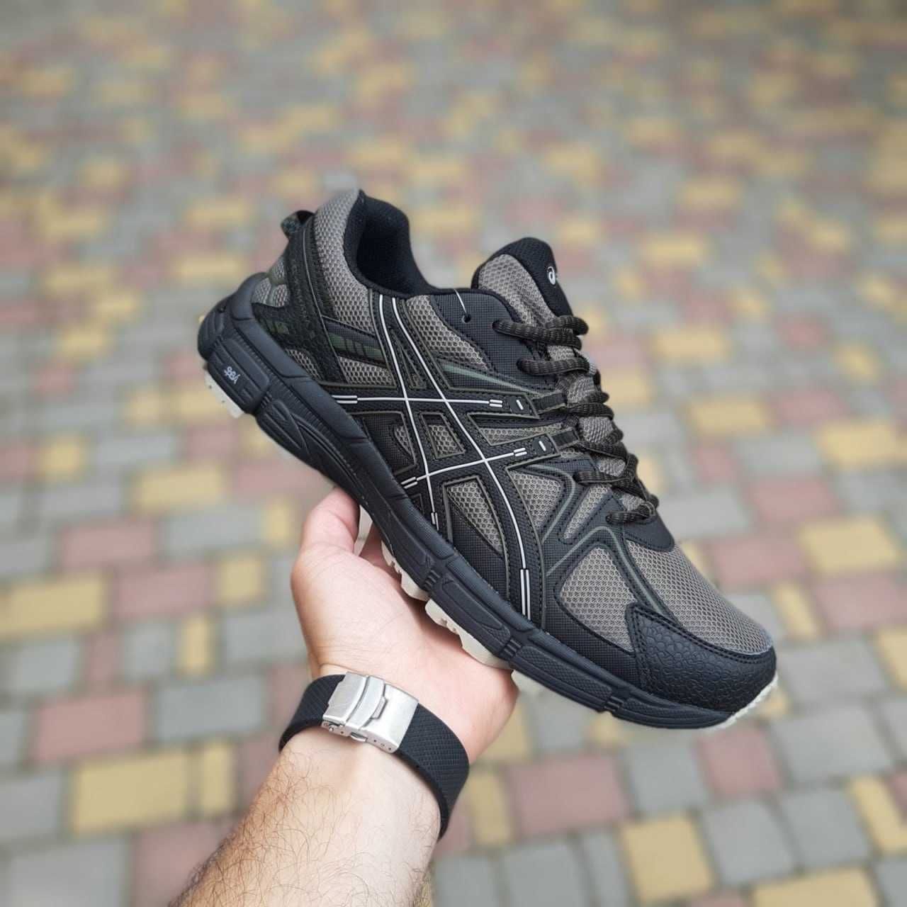 Чоловічі кросівки Asics Gel Kahana 8 сірі з чорним ВЕЛИКАНИ 11259