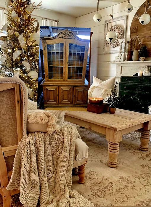 Kredens dębowy rustykalny