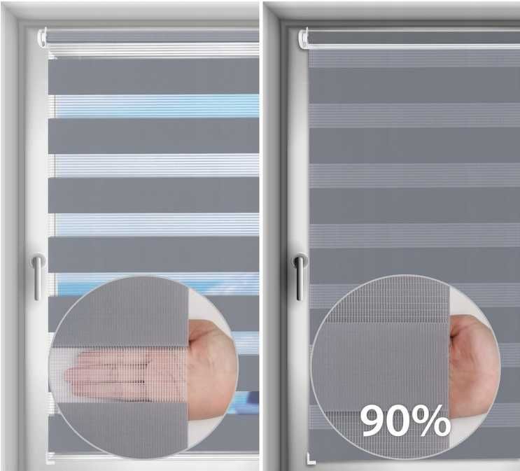 Roleta dzień i noc Sekey 85 cm x 100 cm szara