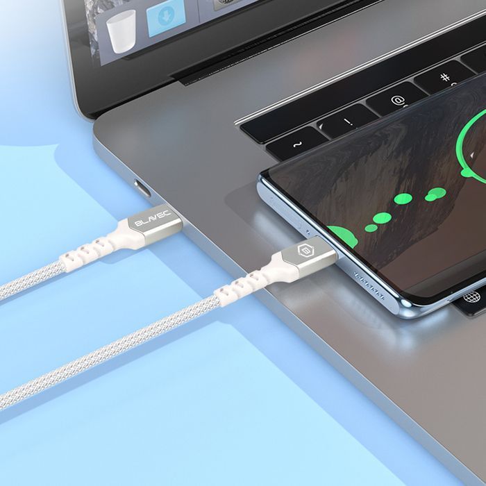 Blavec Kabel Raptor Typ C na Lightning PD 20W 3m biało-srebrny
