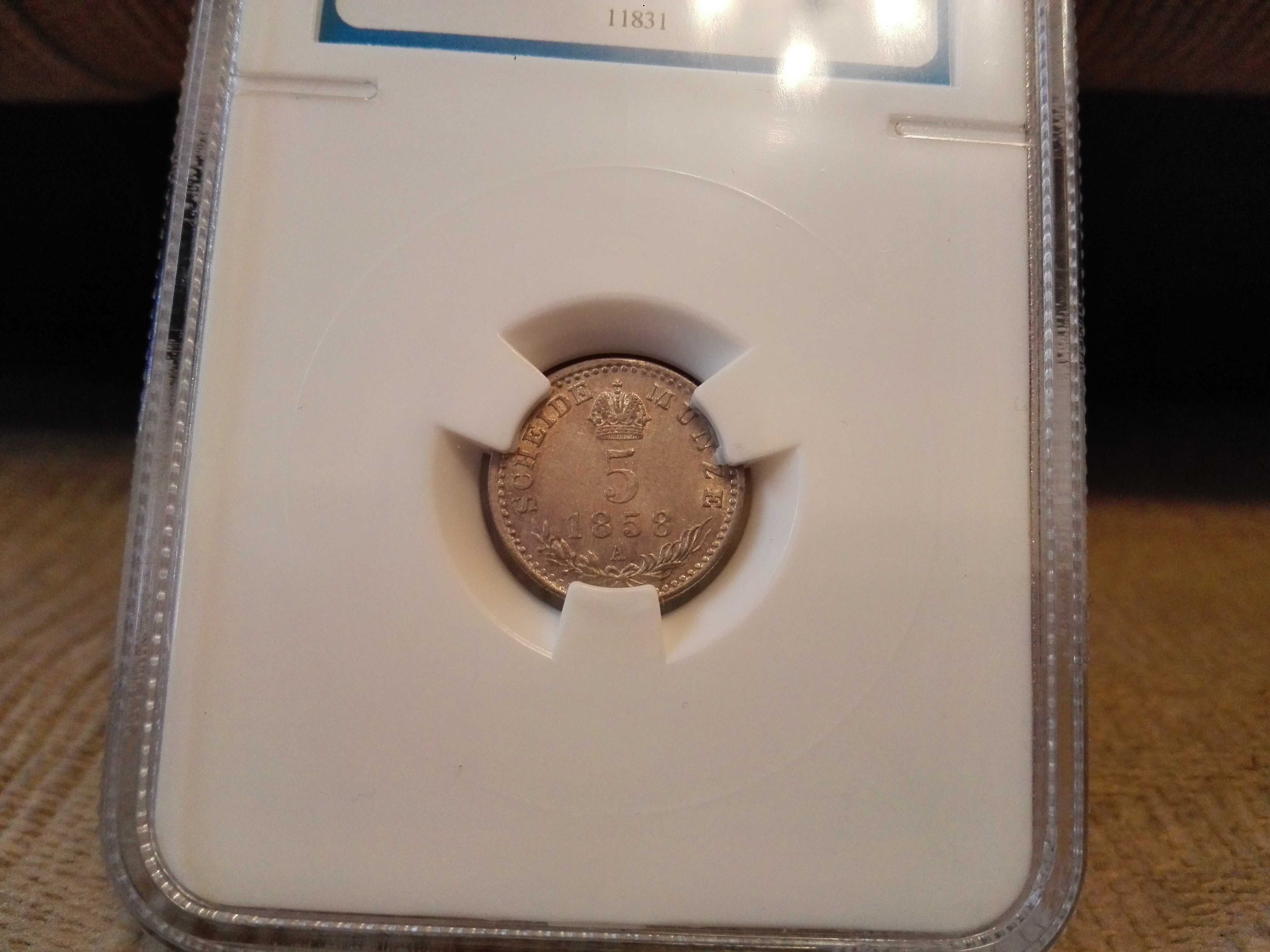 5 KRAJCARÓW - 1858 - AUSTRIA moneta srebrna