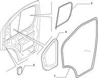 Molduras portas dianteiras Fiat Ducato Peugeot Boxer Citroen Jumper