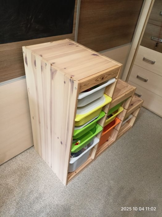 TROFAST ikea regał z pojemnikami, jasna sosna