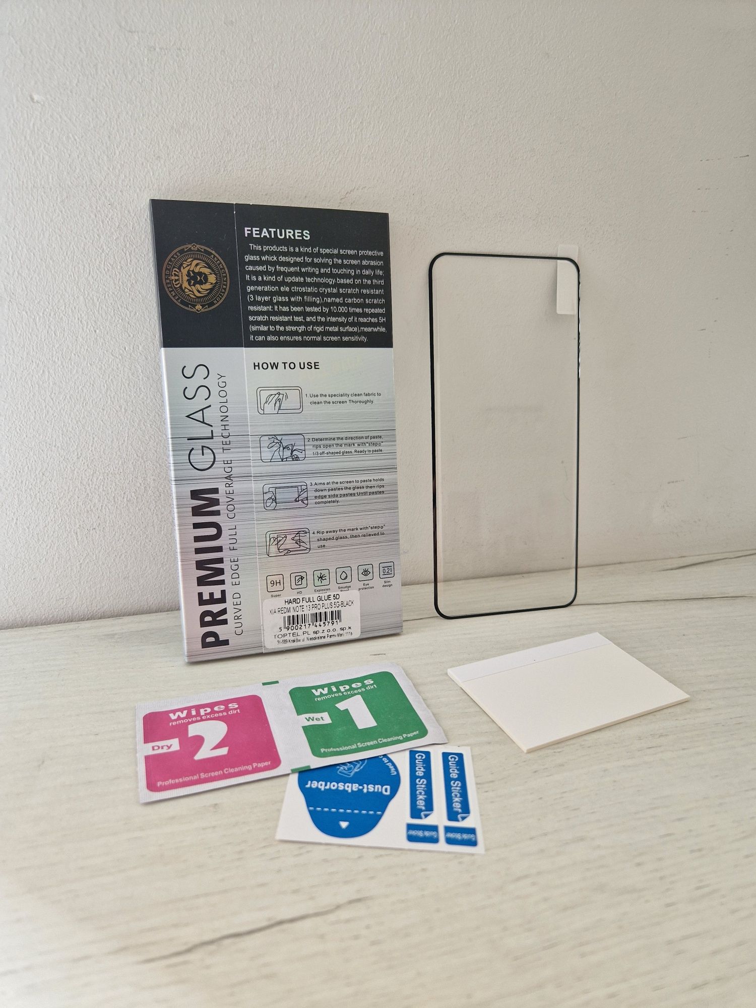 Hartowane szkło HARD Full Glue 5D do Xiaomi RedmiNote 13 Pro Plus 5G