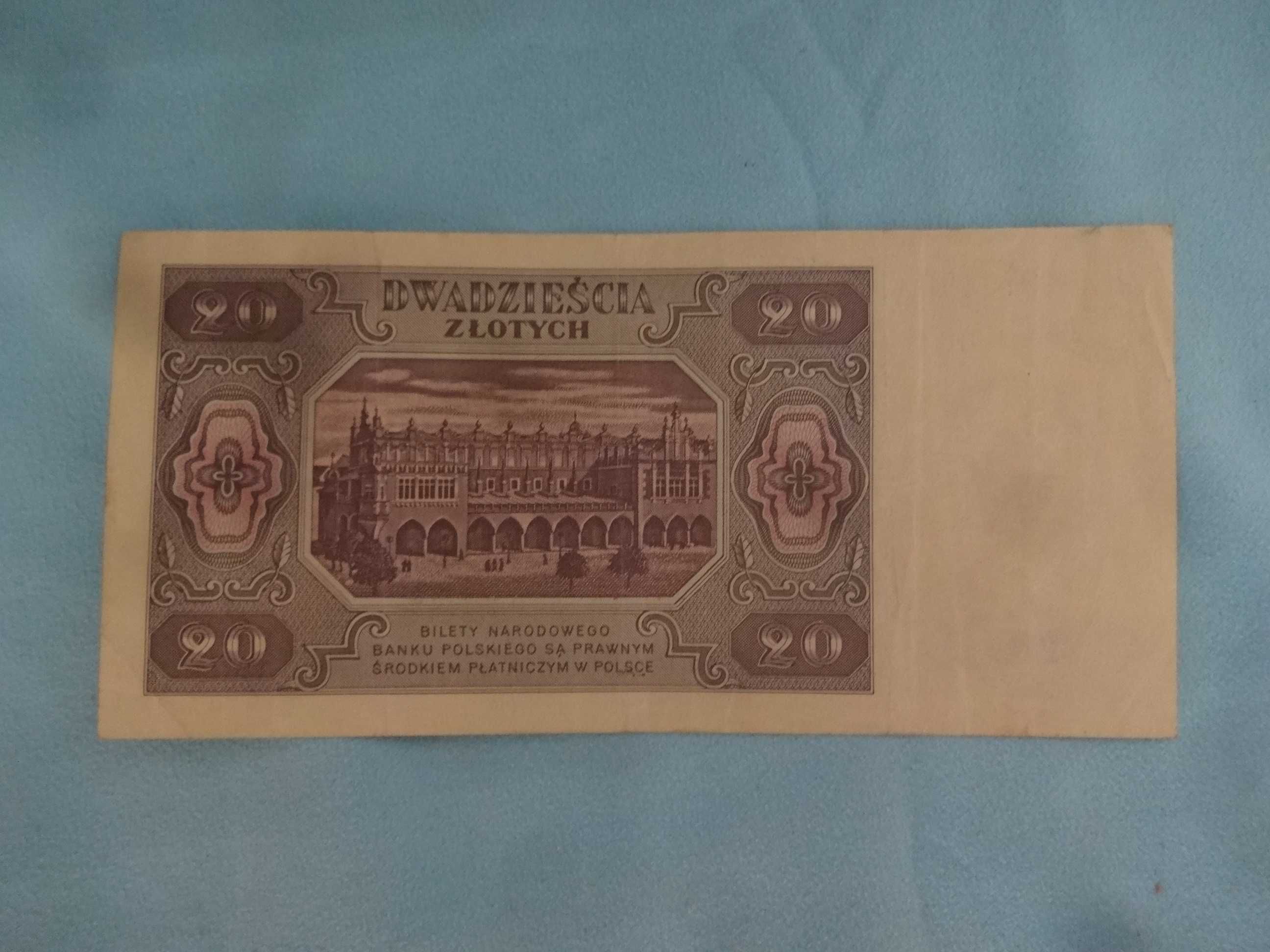 Banknot 20 Zlotych 1948 seria HZ (jak na fotki)