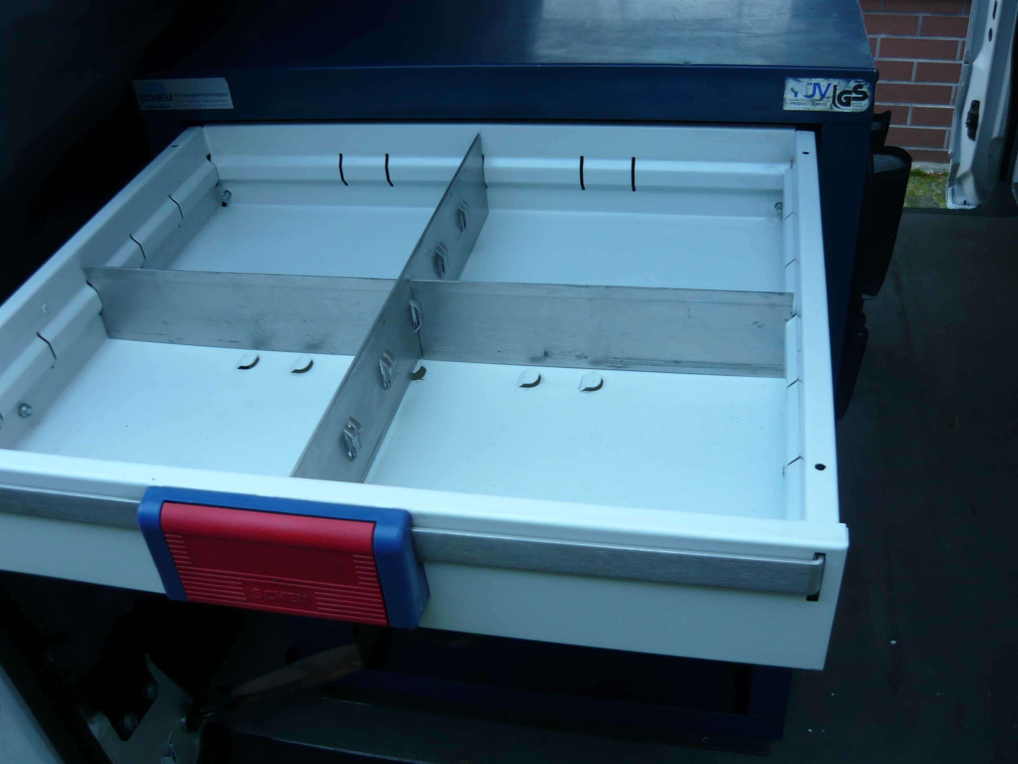 skrzynia szafka  narzędziowa z szufladami do auta busa dwustronna