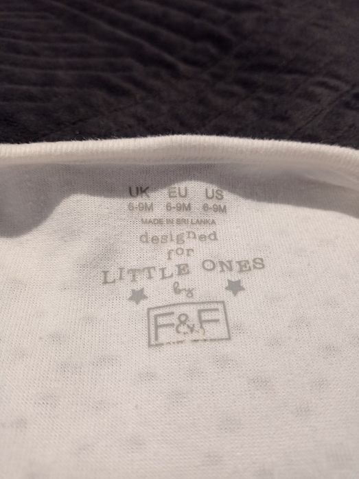 zestaw, komplet niemowlęcy welurowy r.6-9m-cy (74) F&F