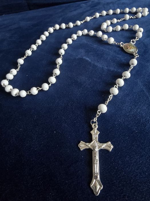 Różaniec NOWY biały