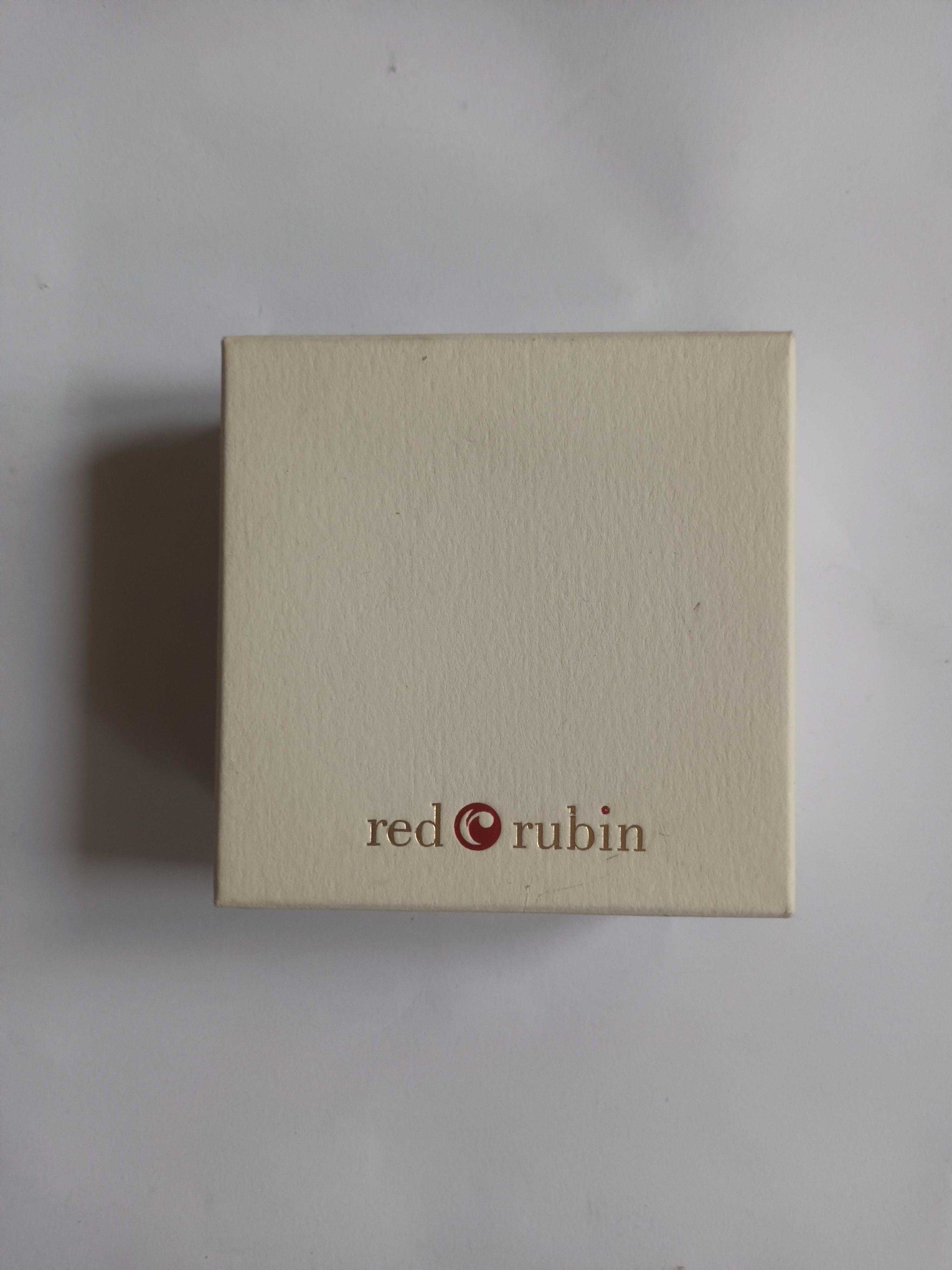NASZYJNIK słonik SZCZĘŚCIE złoty Red Rubin