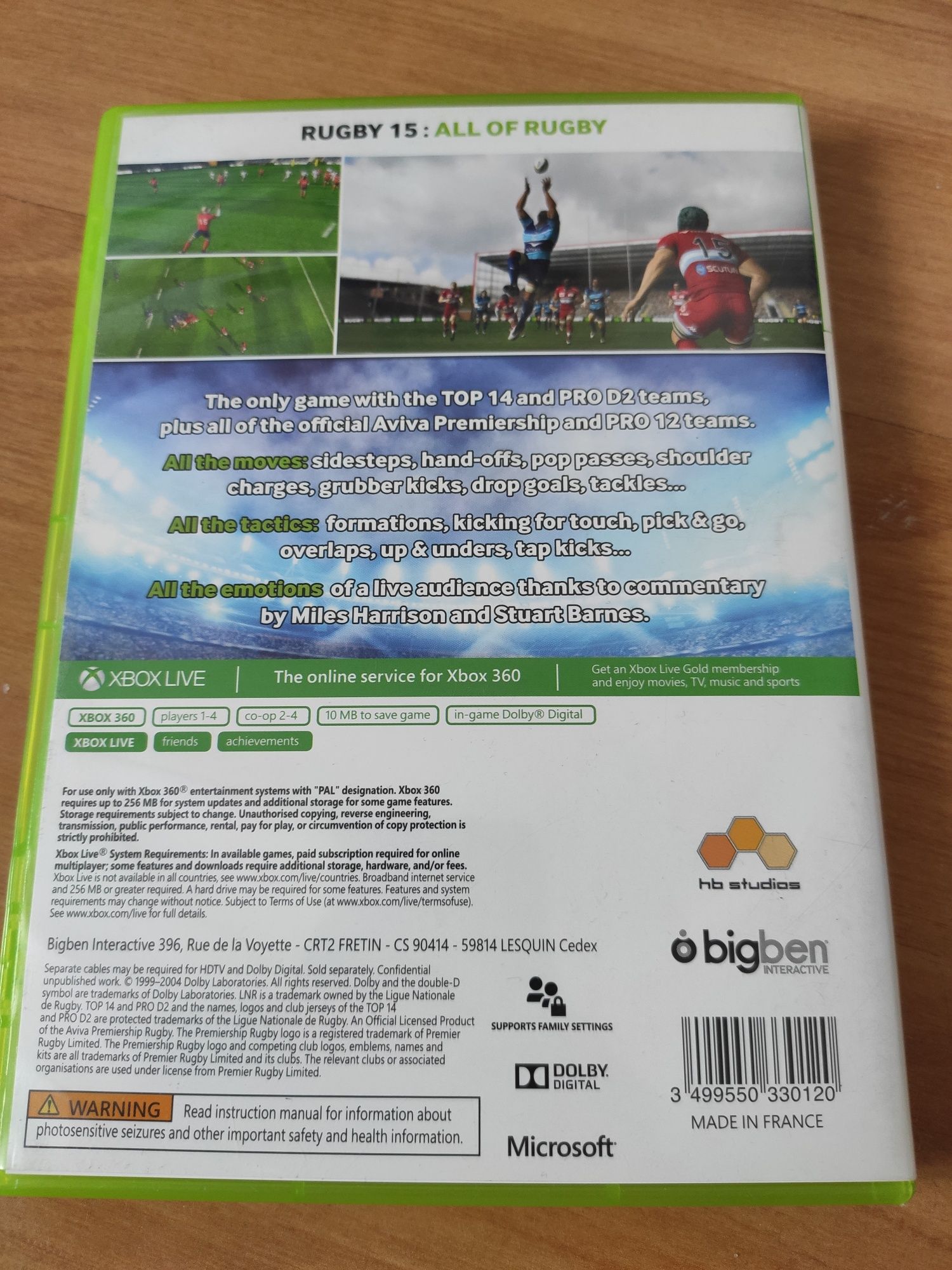 Rugby 15 xbox 360