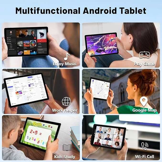 Tablet 10 cali Android 14 Octa-Core 8 GB RAM 64 GB ROM (1 TB TF)