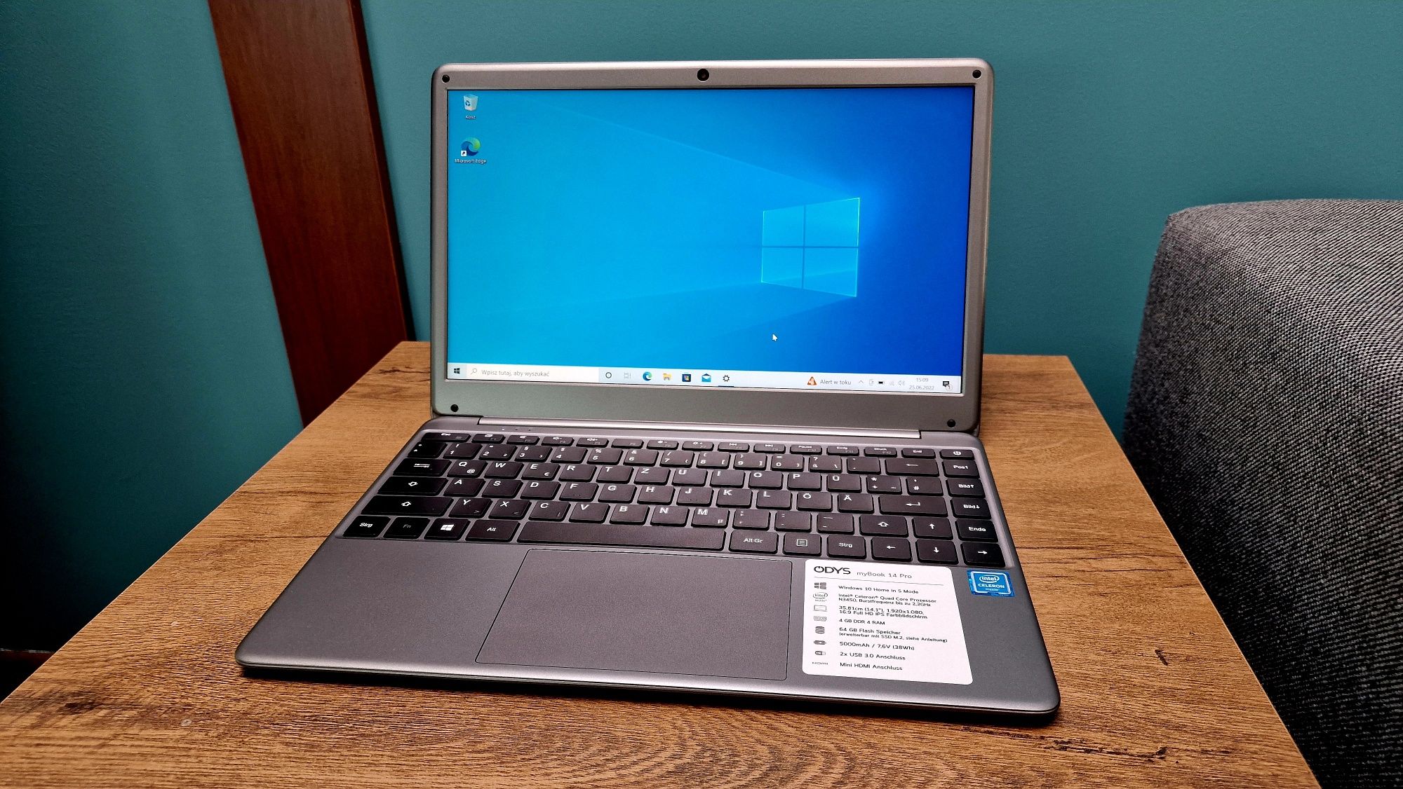 Laptop ODYS myBook 14 Pro 64GB/4GB RAM Win10, Intel