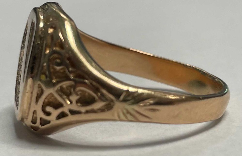 Sygnet z różowego złota 14kt (583) 7,81 gram rozmiar 26