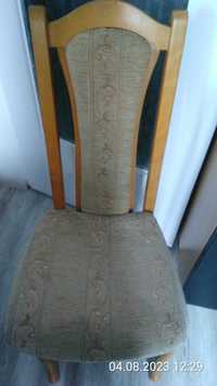 Krzesło z wysokim oparciem lite drewno