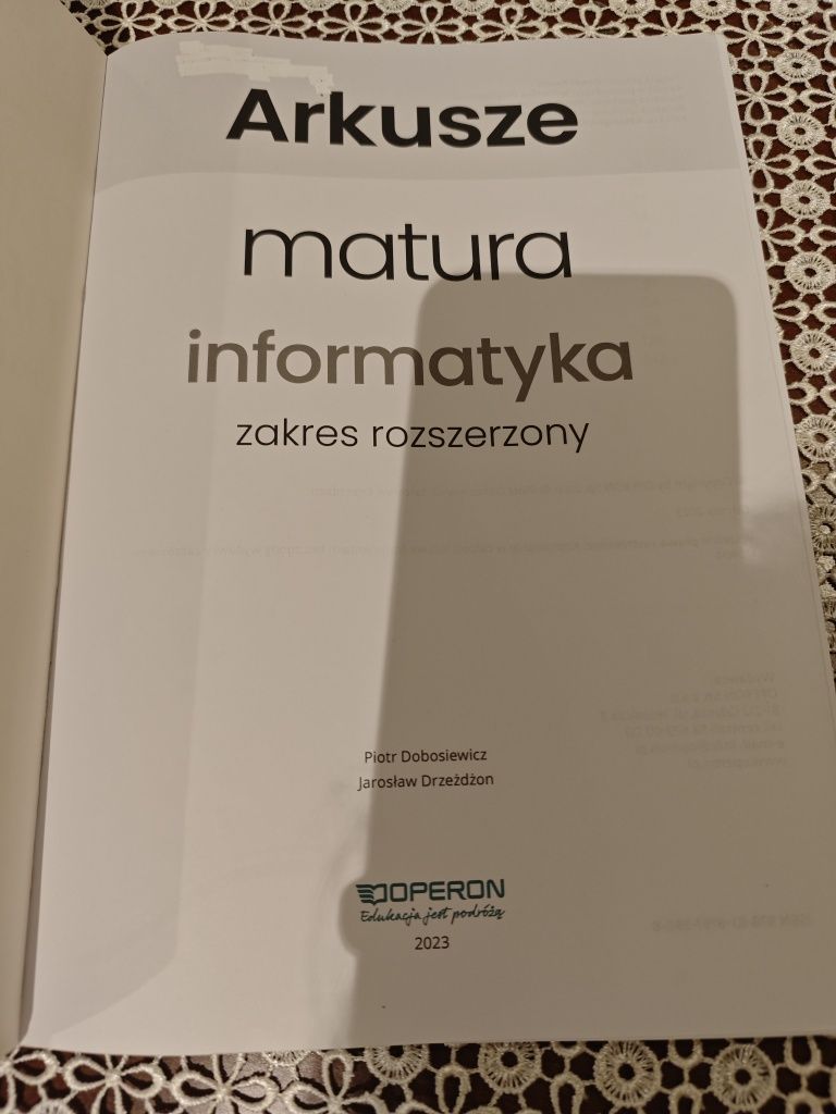 Arkusze matura informatyka zakres rozszerzony