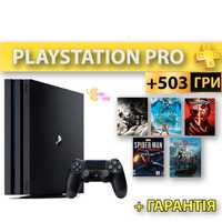 Playstation 4 PRO +503 ГРИ +підписка PS+ Premium та Extra +ONLINE Б/У