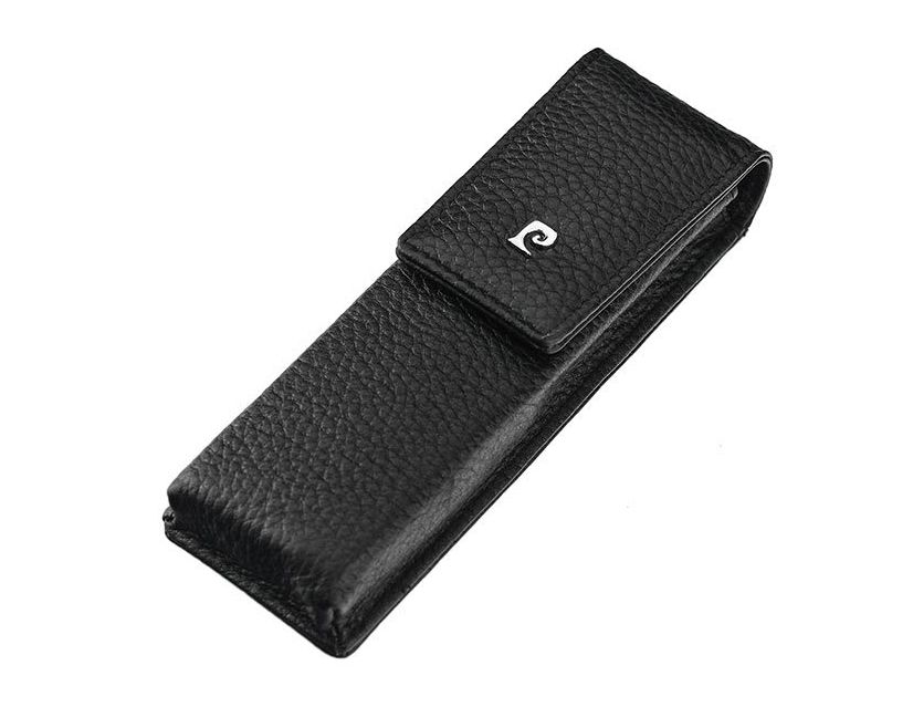 męskie etui pierre cardin skóra naturalna czarny