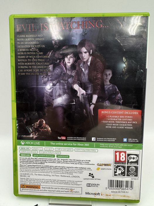 Resident Evil 2 Revelations Box Set Xbox 360 Gwarancja