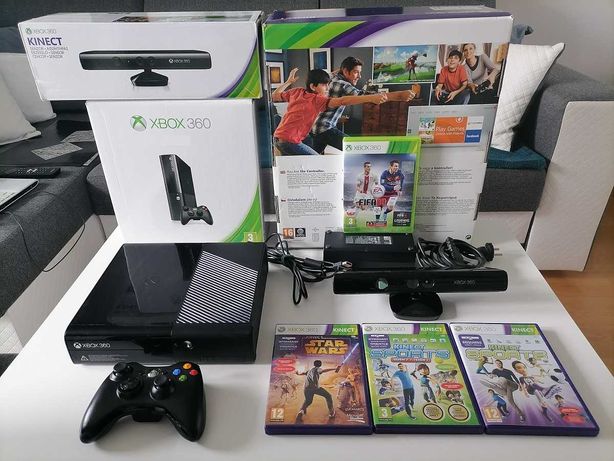 Xbox 360 E najnowszy model, pad, kinect, gry sportowe na kinect
