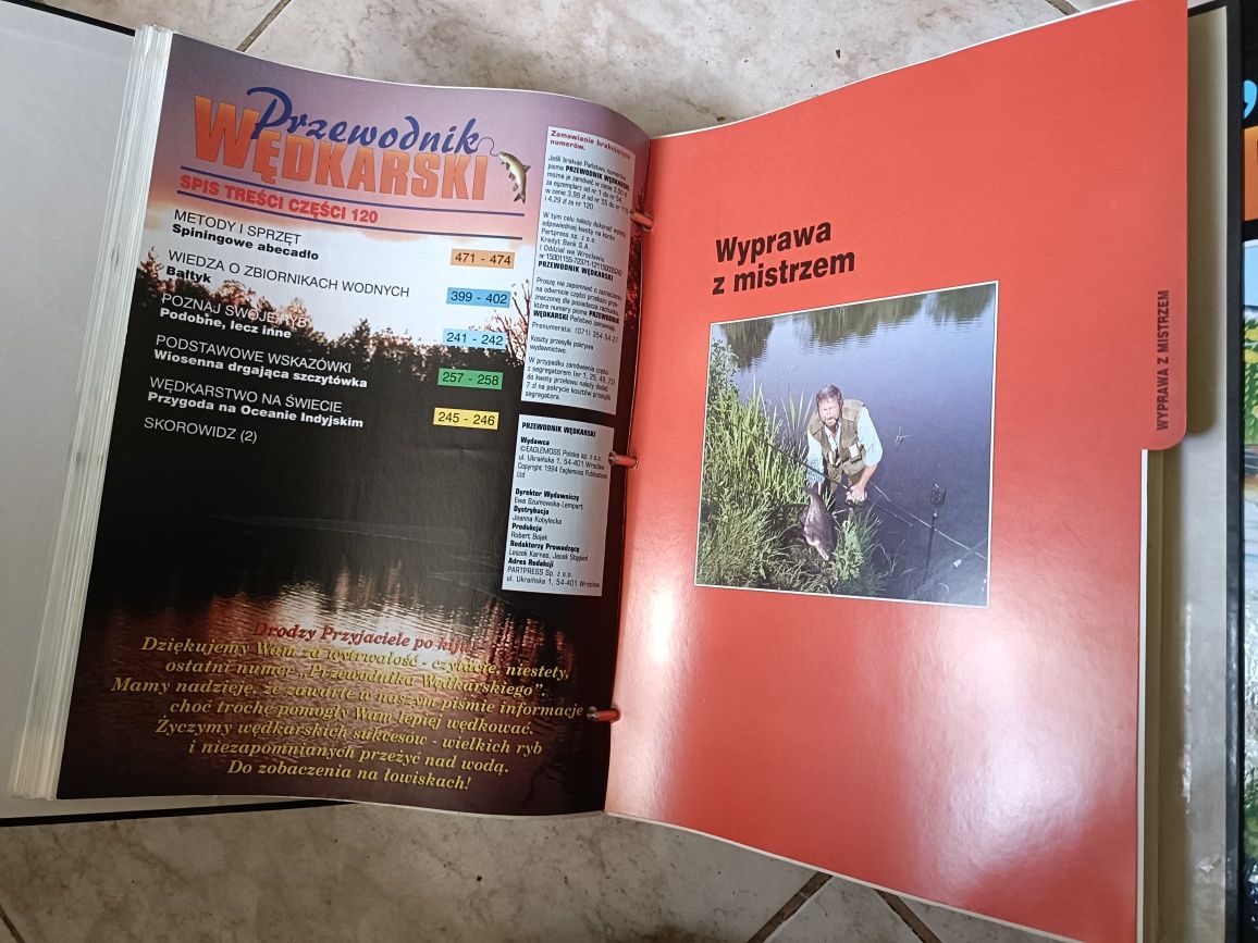 Przewodnik wędkarski duża kolekcja 5 segregatorów