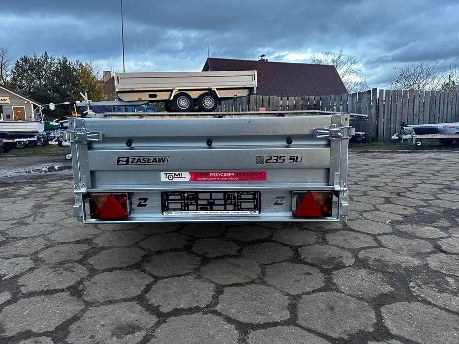 Przyczepa ZASŁAW 750KG 233x132cm KIPER dostawa RATY cena BRUTTO