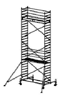 Wynajem rusztowanie jezdne, H=8,40m KRAUSE STABILO 10