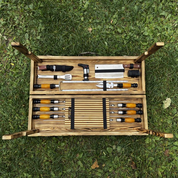 Подарункові набори для чоловіків, шампура у кейсі