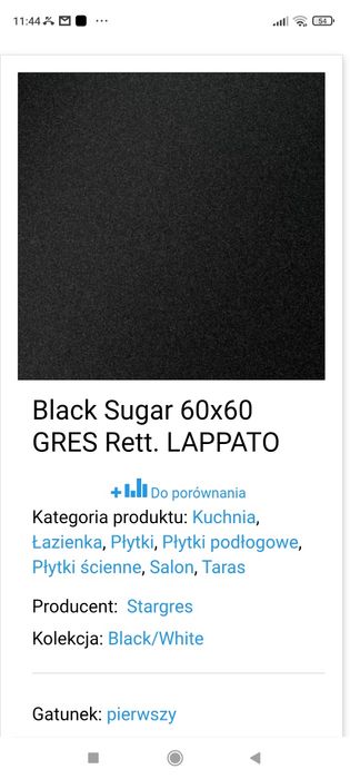 Płytki Black sugar gres lappato