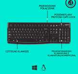 LOGITECH K120 klawiatura wodoodporna USB CICHA PC